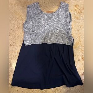Daily Practice by Anthro NWT Sleeveless Two-Tone Knit Bodice Dress Size M